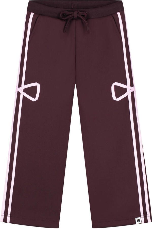 Stains&Stories wide leg broek donkerrood