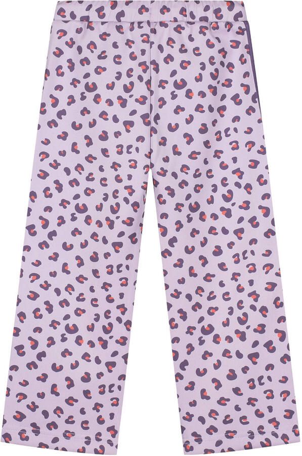 Stains&Stories wide leg broek met print lila Paars Meisjes Polyester