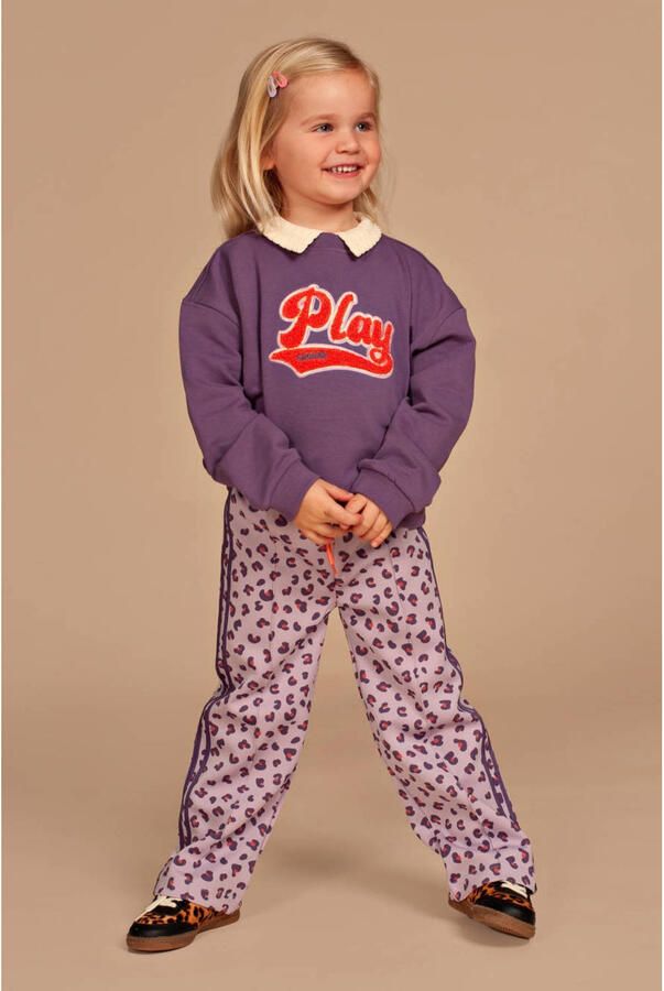 Stains&Stories wide leg broek met print lila Paars Meisjes Polyester - Foto 2