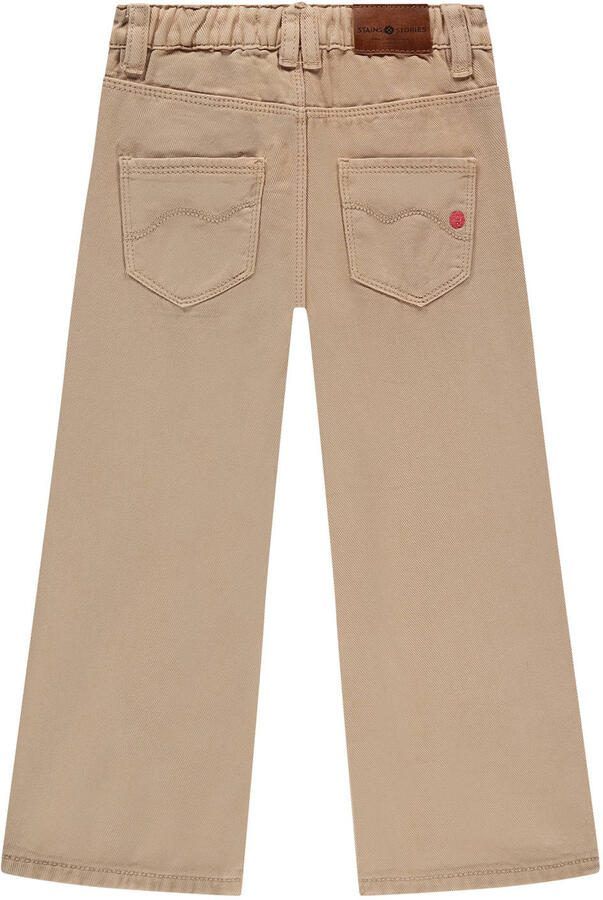 Stains&Stories wide leg casual broek beige - Foto 2