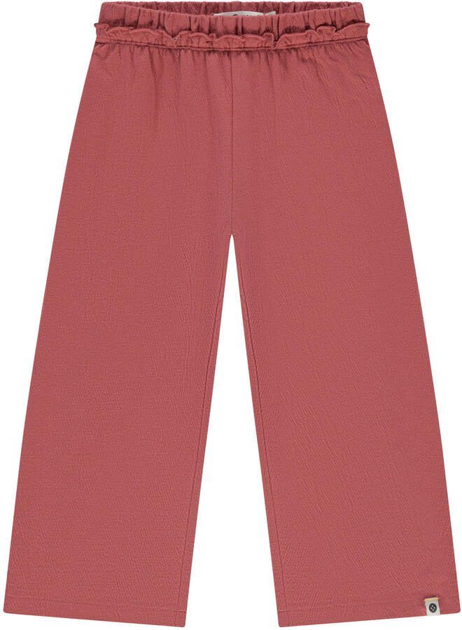 Stains&Stories wide leg casual broek roze