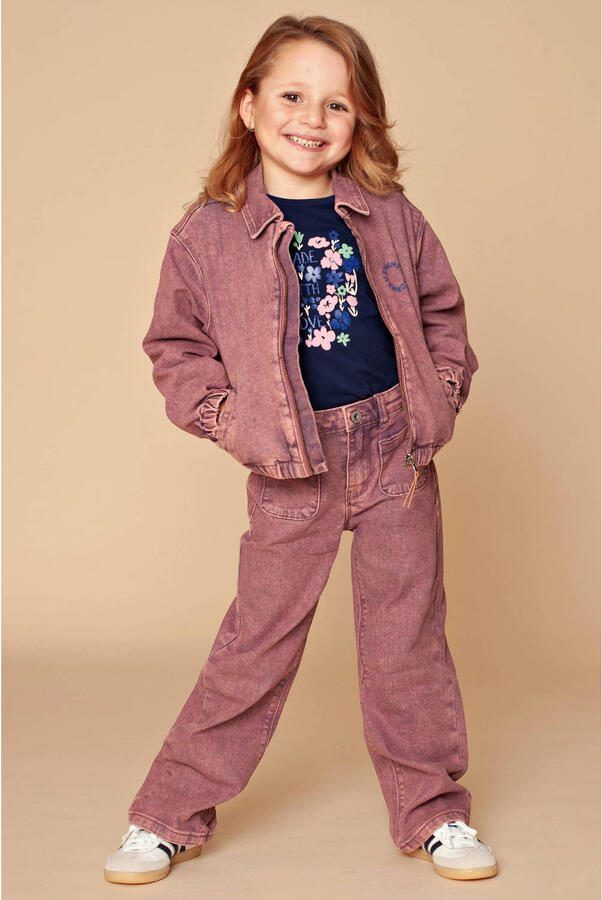 Stains&Stories wide leg jeans paars