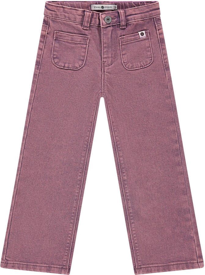 Stains&Stories wide leg jeans paars - Foto 2