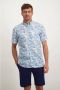 State of Art regular fit overhemd met all over print petrol wit - Thumbnail 1