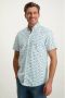 State of Art regular fit overhemd met all over print wit kobalt - Thumbnail 1
