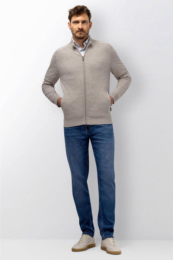 State Of Art Vest Melange Mouline Kaki