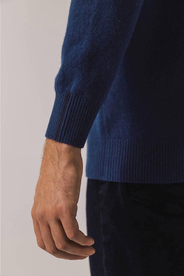 State of Art gebreide trui met wol blauw - Foto 2