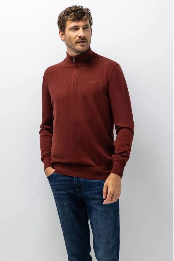 State of Art katoenen regular fit gebreide trui roze