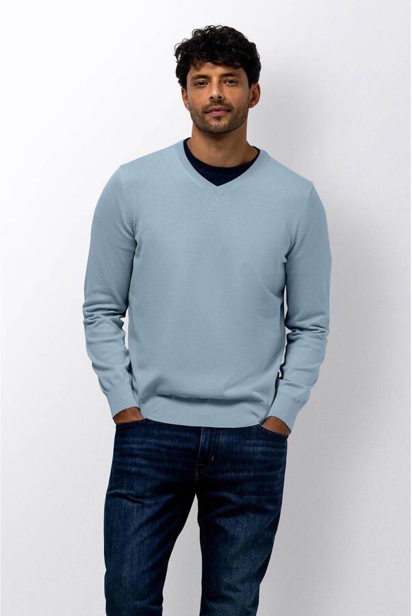 State of Art pullover fijn gebreid lichtblauw