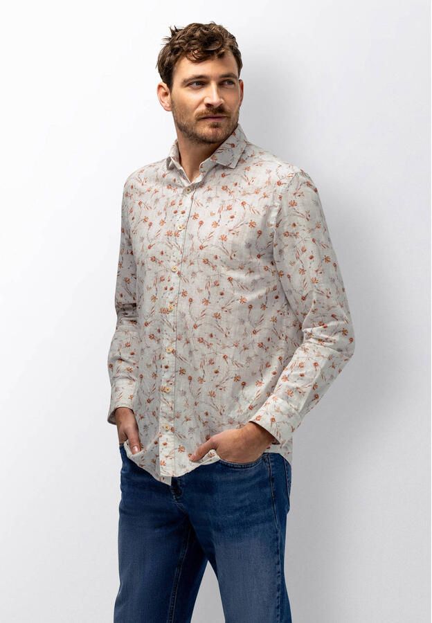 State of Art regular casual overhemd beige