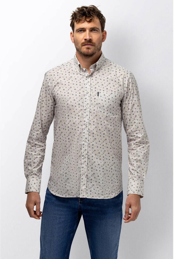 State of Art regular casual overhemd beige
