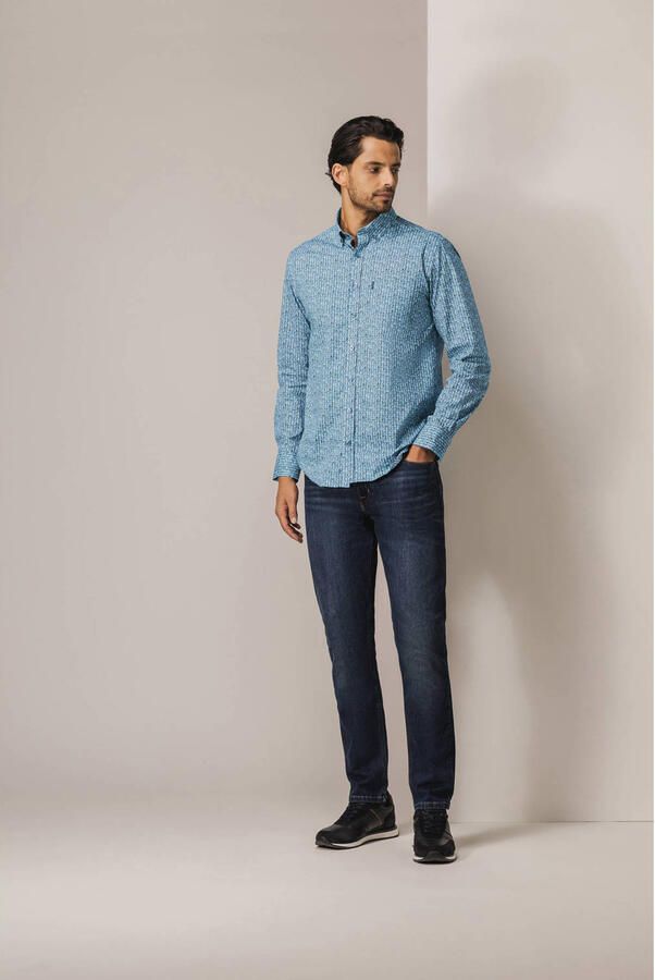 State Of Art Overhemd Lange Mouw Overhemd Poplin Dandelion Blauw