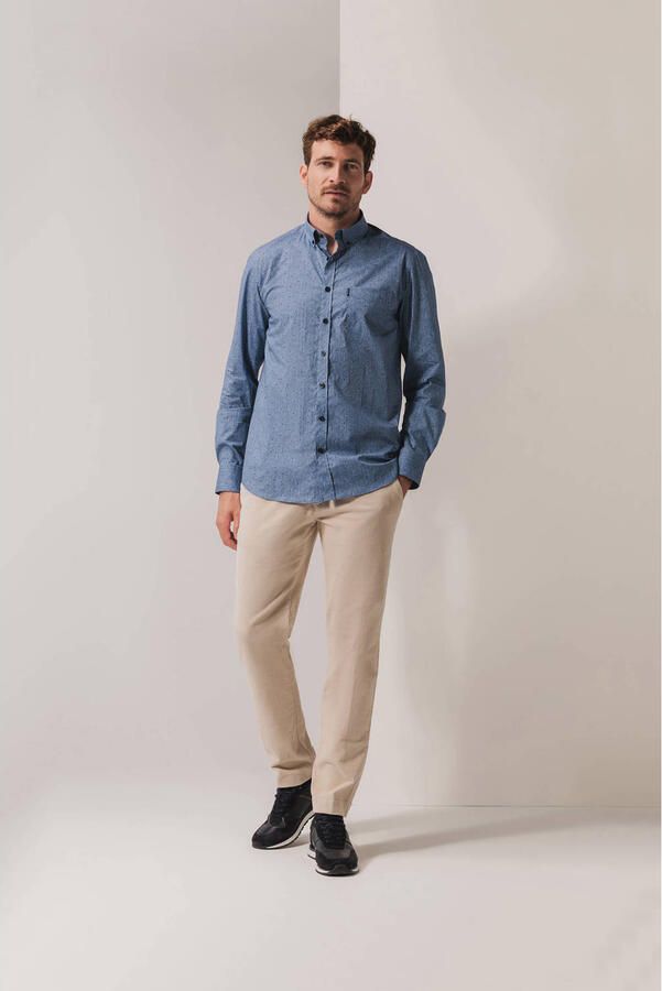 State of Art regular casual overhemd blauw - Foto 3