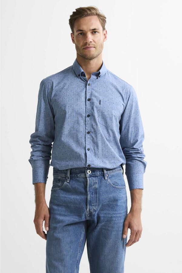 State of Art regular casual overhemd blauw - Foto 4