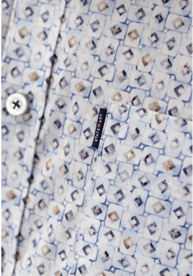 State of Art regular casual overhemd blauw - Foto 3