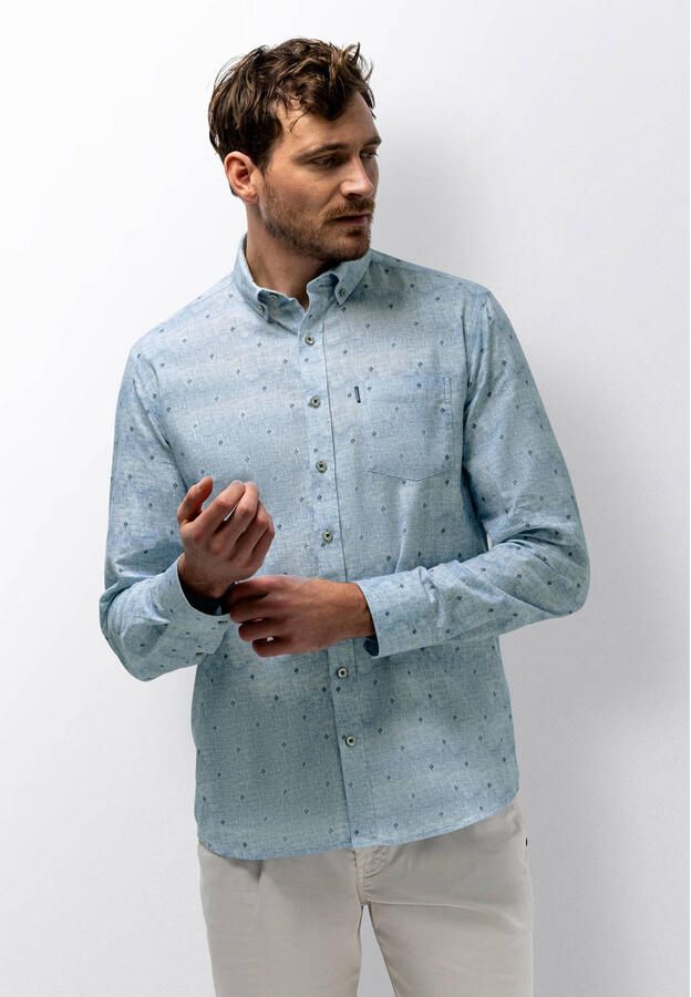 State of Art regular casual overhemd lichtblauw