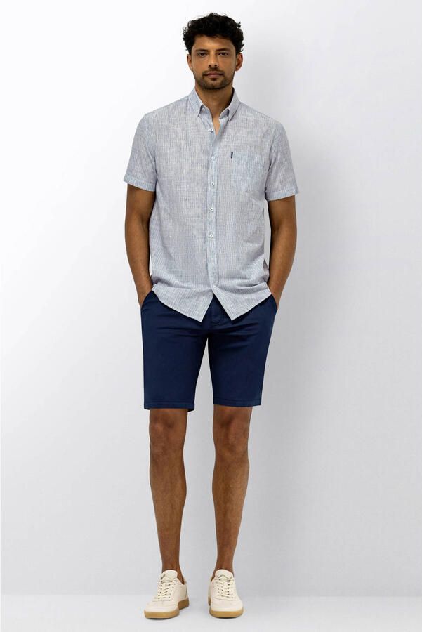 State Of Art Overhemd Korte Mouw Short Sleeve Shirt Faux Stripe Blauw - Foto 2