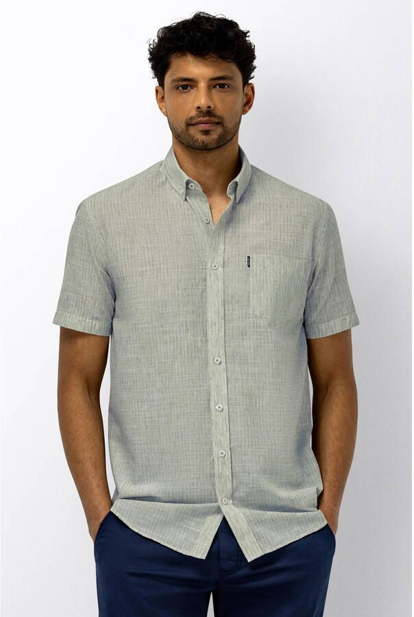 State Of Art Overhemd Korte Mouw Short Sleeve Shirt Faux Stripe Jade - Foto 2