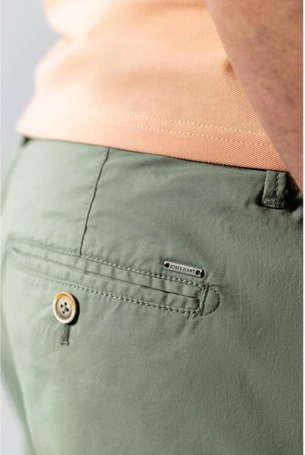 State of Art regular chino short groen - Foto 2
