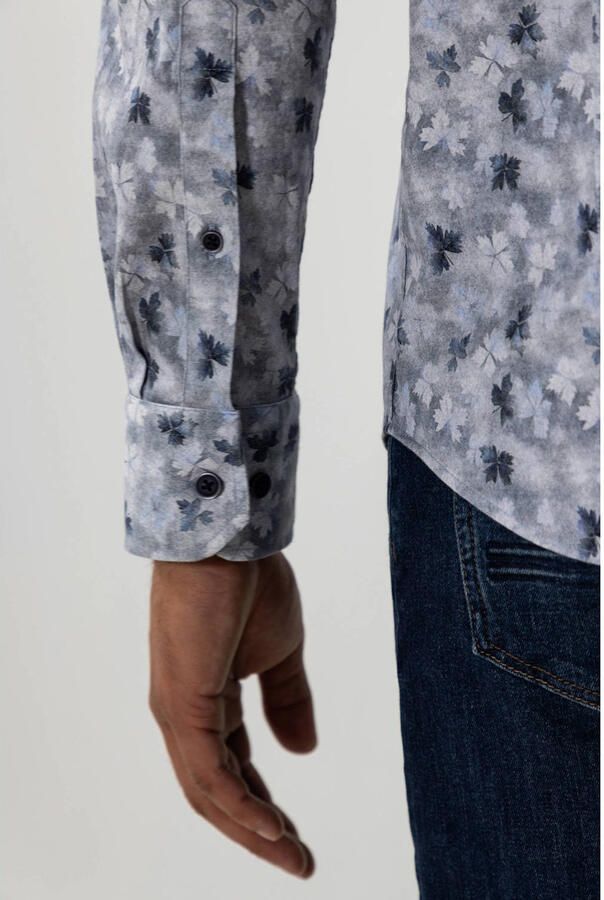 State of Art regular fit casual overhemd met print grijsblauw midnight - Foto 2