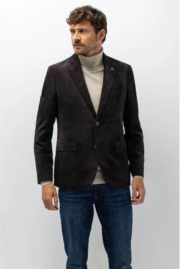 State of Art regular fit colbert donkerbruin
