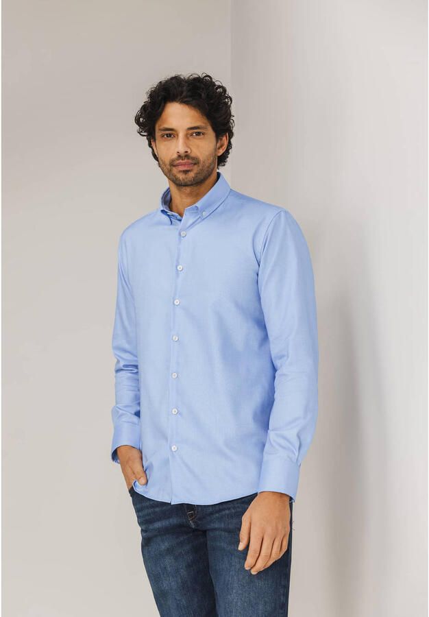 State Of Art Overhemd Lange Mouw Essentials Oxford Overhemd Blauw