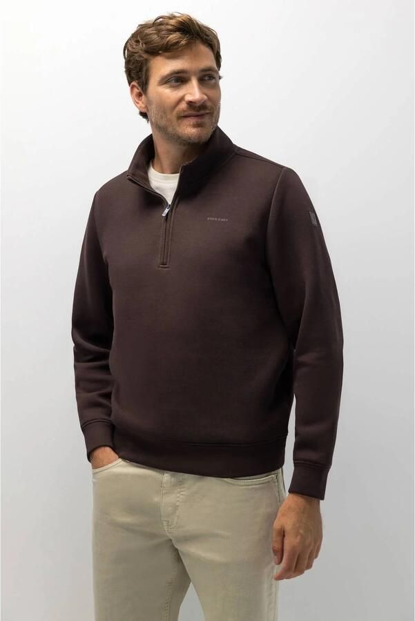 State of Art regular fit sweater dark brown