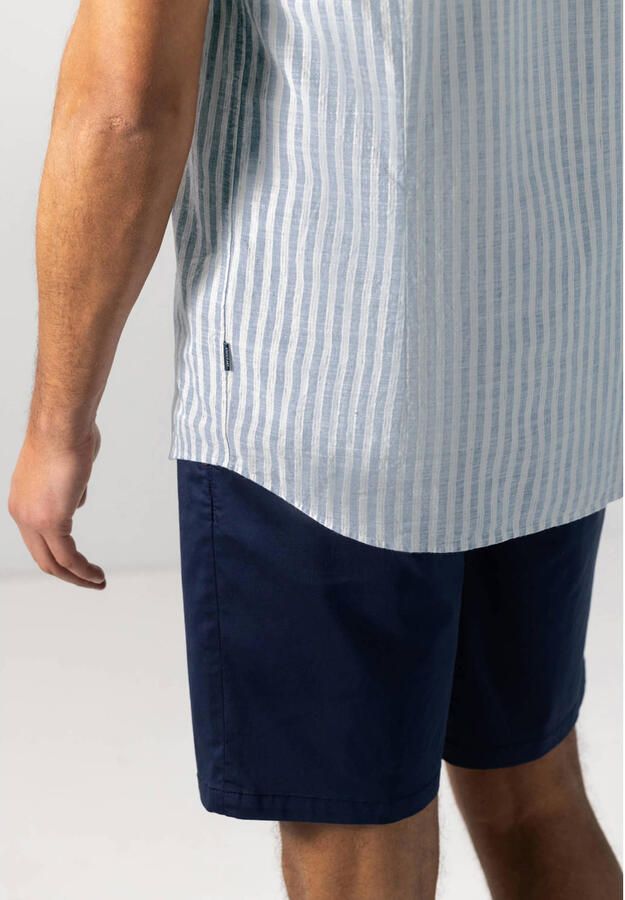 State Of Art Overhemd Korte Mouw Short Sleeve Shirt Stripe Blauw - Foto 3