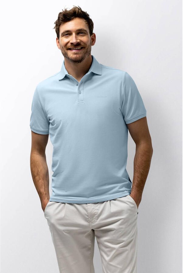 State Of Art Polo Shirt Korte Mouw Poloshirt Piqué Lichtblauw