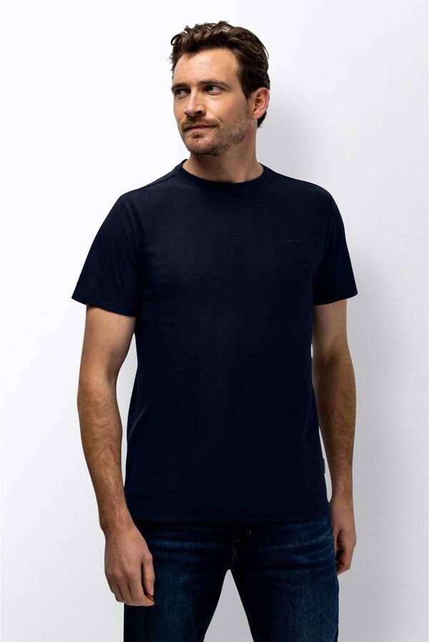 State Of Art T-shirt Korte Mouw T-shirt Herringbone Donkerblauw