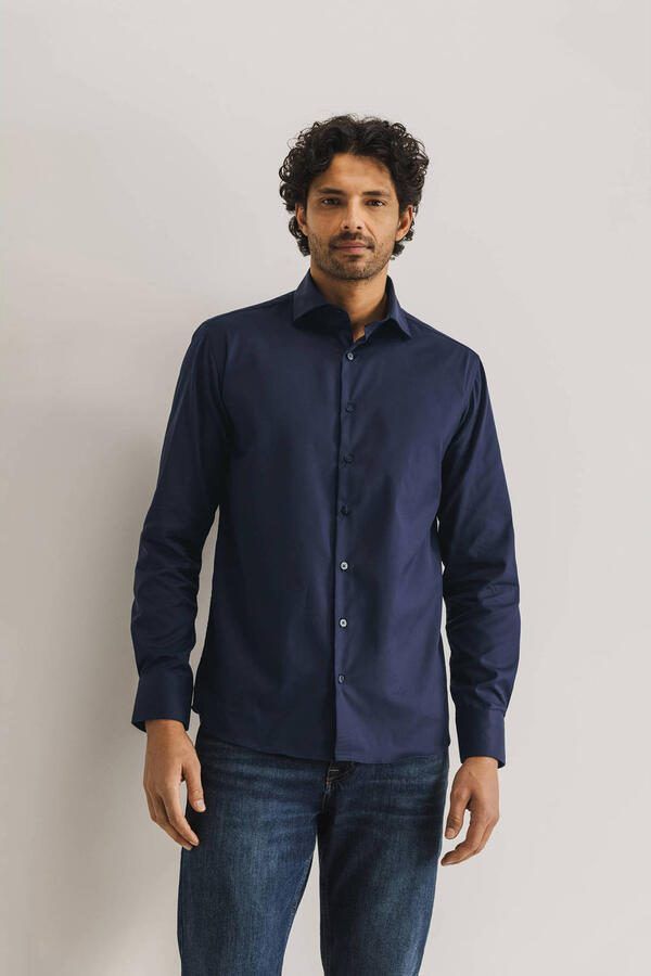 State of Art zakelijk overhemd donkerblauw