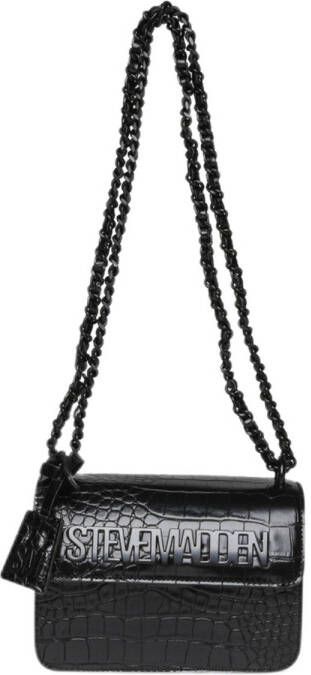 Steve Madden crossbody tas Bbet-C met crocoprint zwart