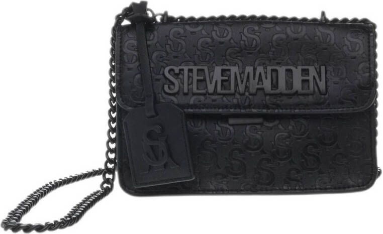 Steve Madden crossbody tas Bcoal met logoprint zwart