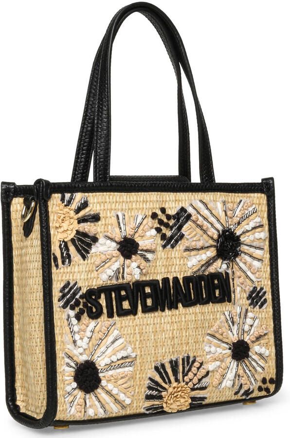 Steve Madden shopper Bdecor-B naturel zwart - Foto 3