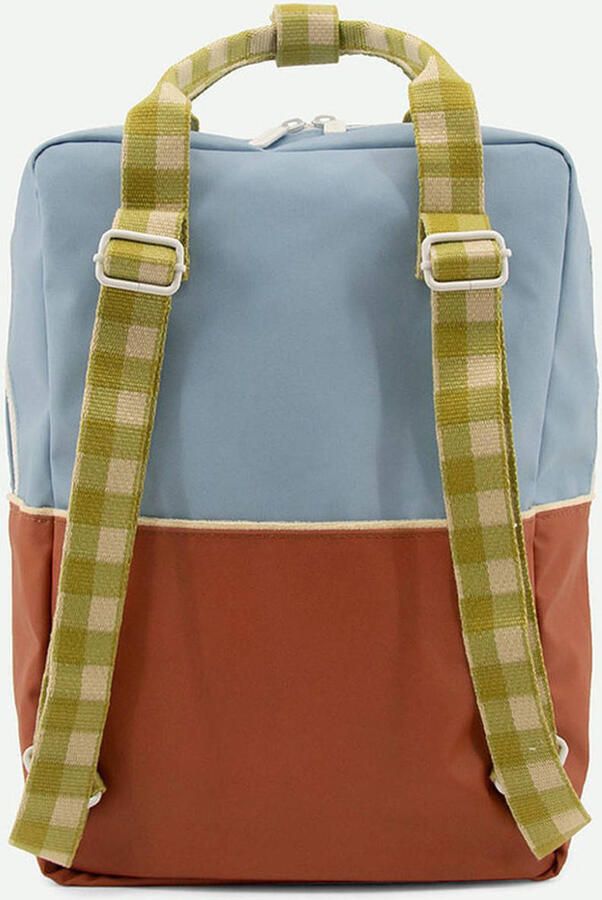 Sticky Lemon rugzak Colourblocking Large blauw bruin