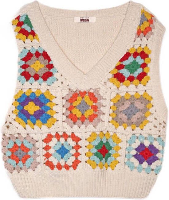 Street called Madison gebloemde spencer SISSY met broderie ecru