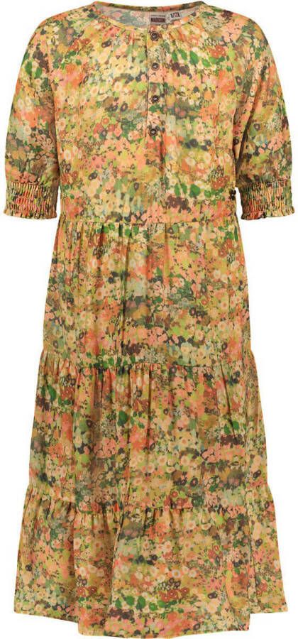 Street called Madison jurk met all over print multicolor Meisjes Polyester Ronde hals 176