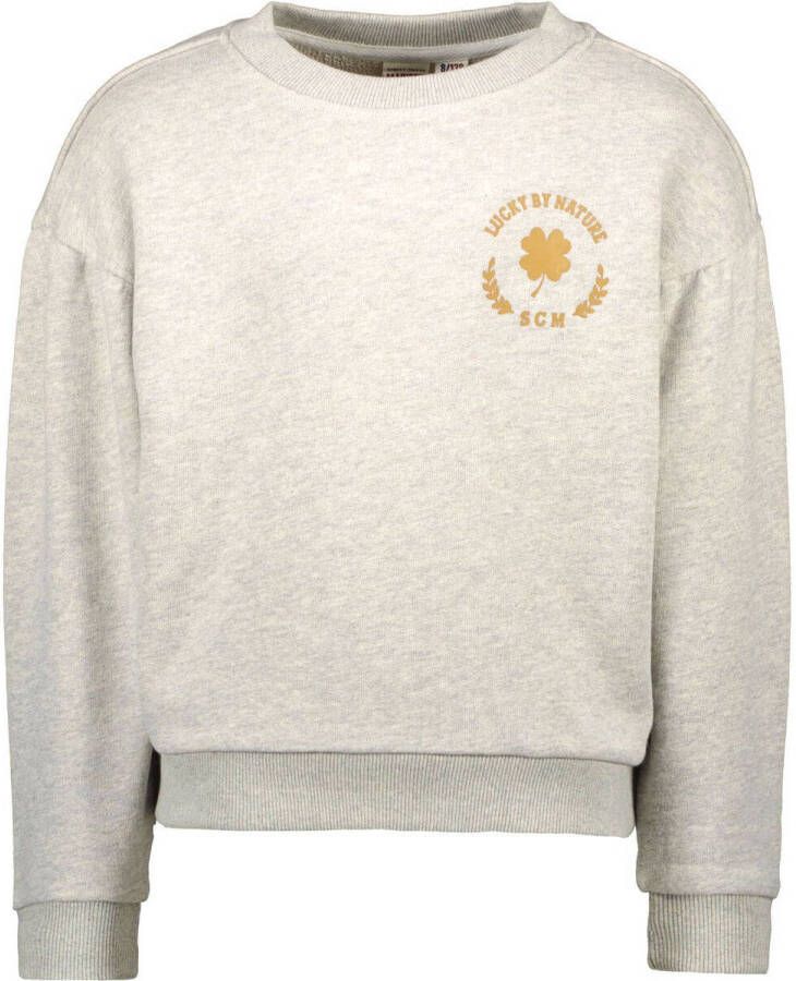 Street called Madison sweater met backprint grijs