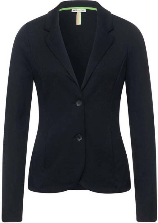 Street One Blauwe Reverskraag Blazer Lange Mouwen Blue Dames