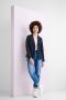 Street One Blauwe Reverskraag Blazer Lange Mouwen Blue Dames - Thumbnail 2