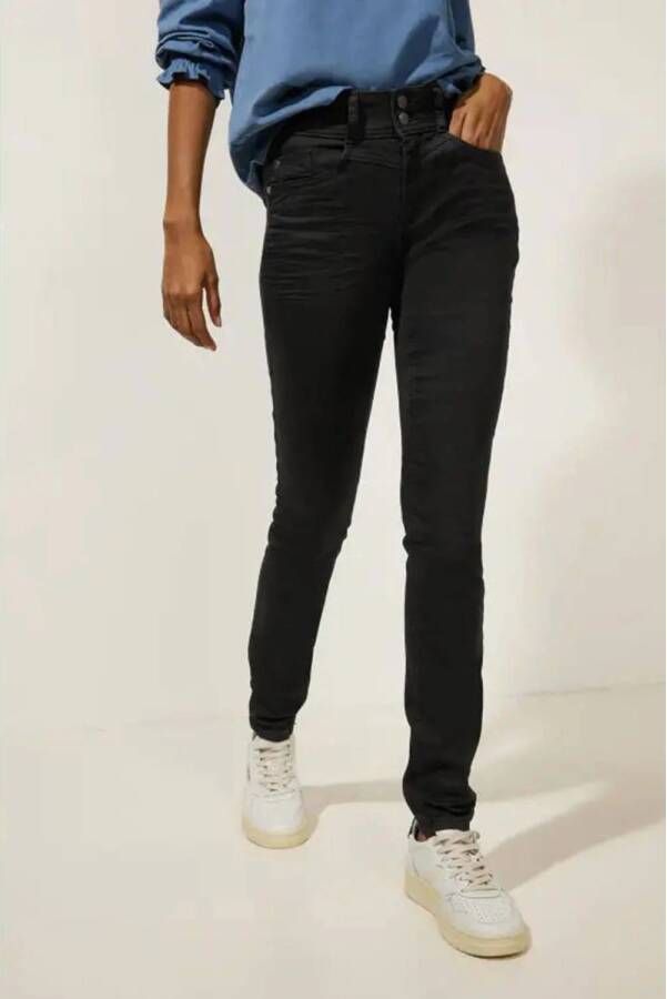 Street One slim fit jeans Style York zwart