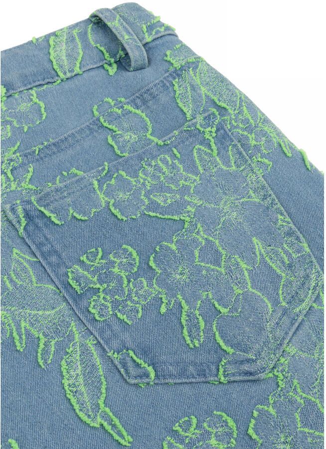 Studio AMAYA Anna high waist gebloemde loose fit jeans light blue denim - Foto 6