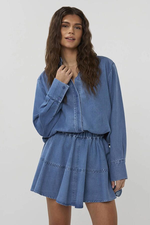 Studio AMAYA blouse blauw - Foto 2