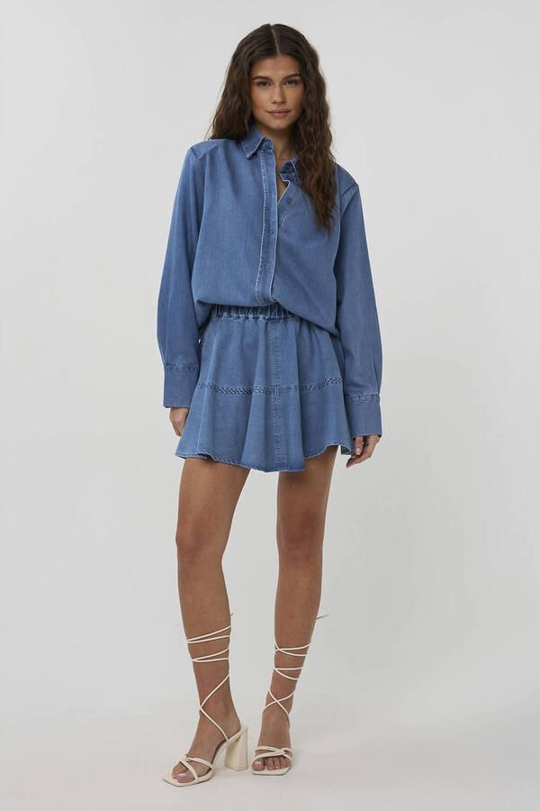 Studio AMAYA blouse blauw - Foto 3