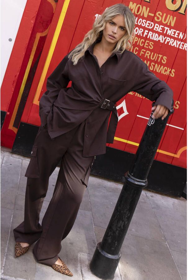 STUDIO AMAYA Dames Blouses Roos Blouse Bruin - Foto 7