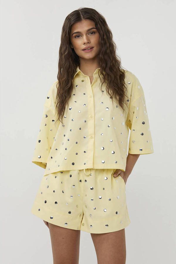 Studio AMAYA blouse lichtgeel