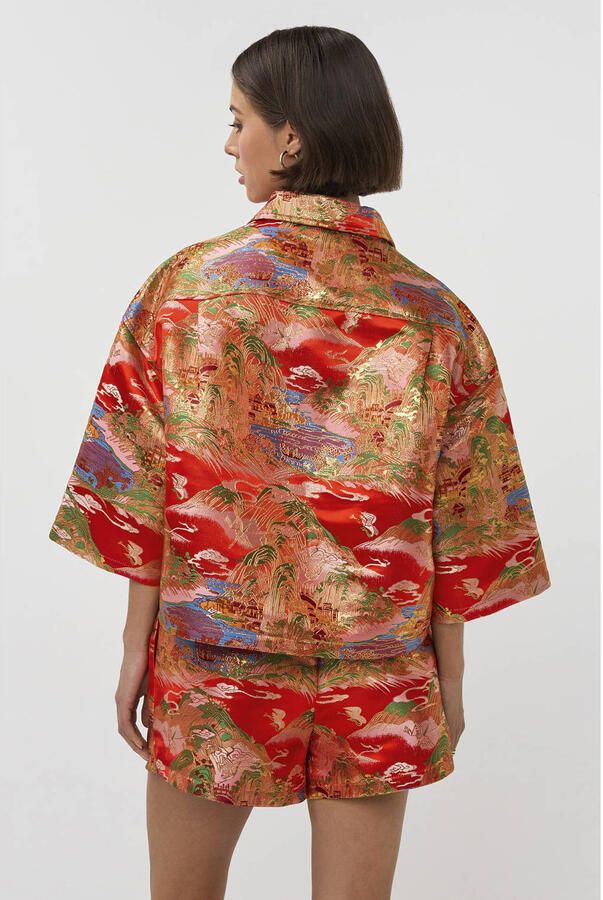 STUDIO AMAYA Dames Blouses Fira Rood - Foto 6