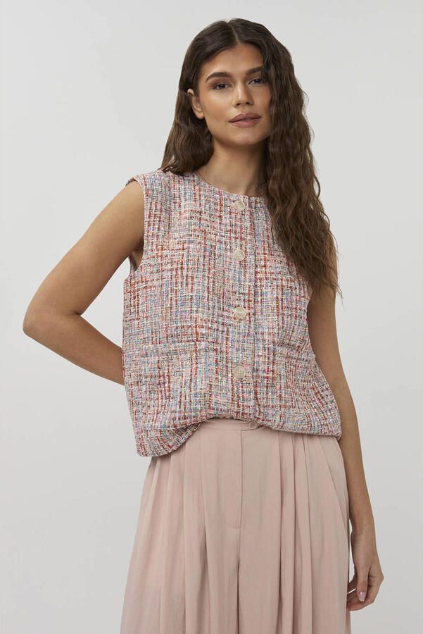 Studio AMAYA bouclé gilet multi