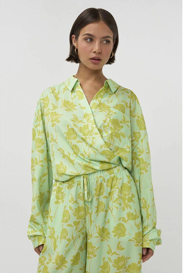 STUDIO AMAYA Dames Blouses Lilou Groen - Foto 5