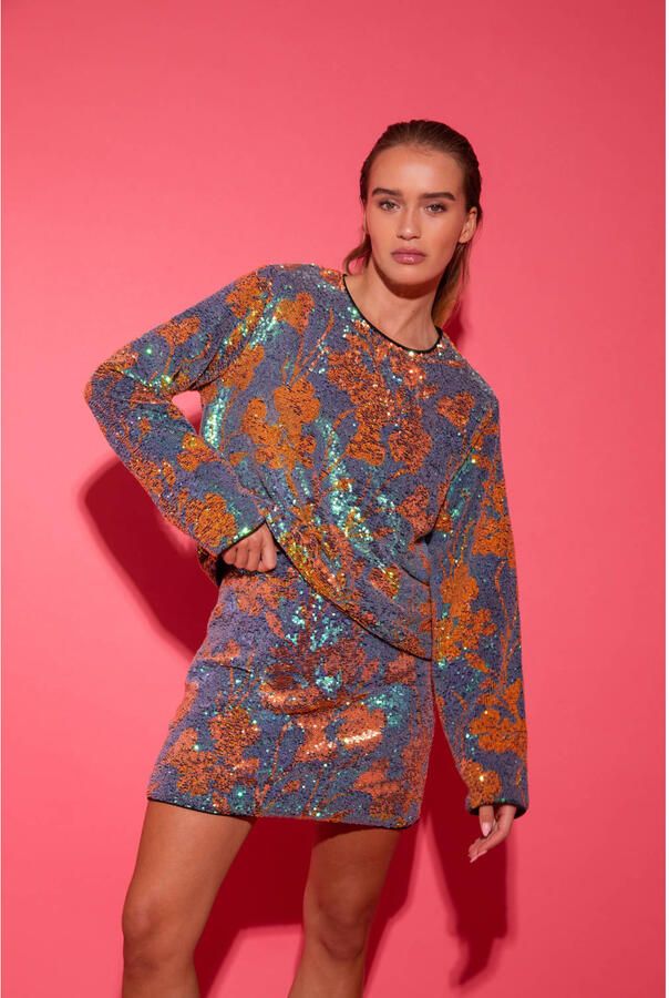 Studio AMAYA glitter top multi met pailletten - Foto 3